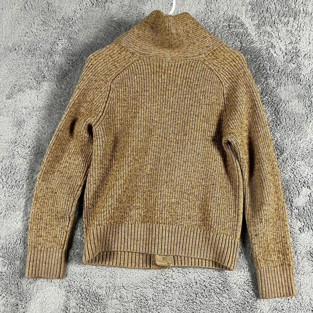 Banana Republic Shawl Collar Cardigan Sweater Mens M Tan Wool Blend Chunky Knit